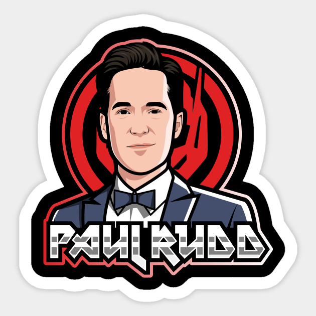 Paul Rudd Portrait Sticker by distrographic